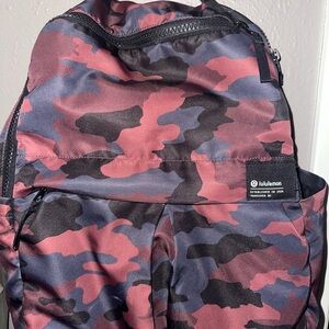 lululemon athletica Men's Backpack - Red and Black Camouflage